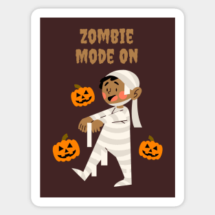 Mummie with pumpkins Sticker